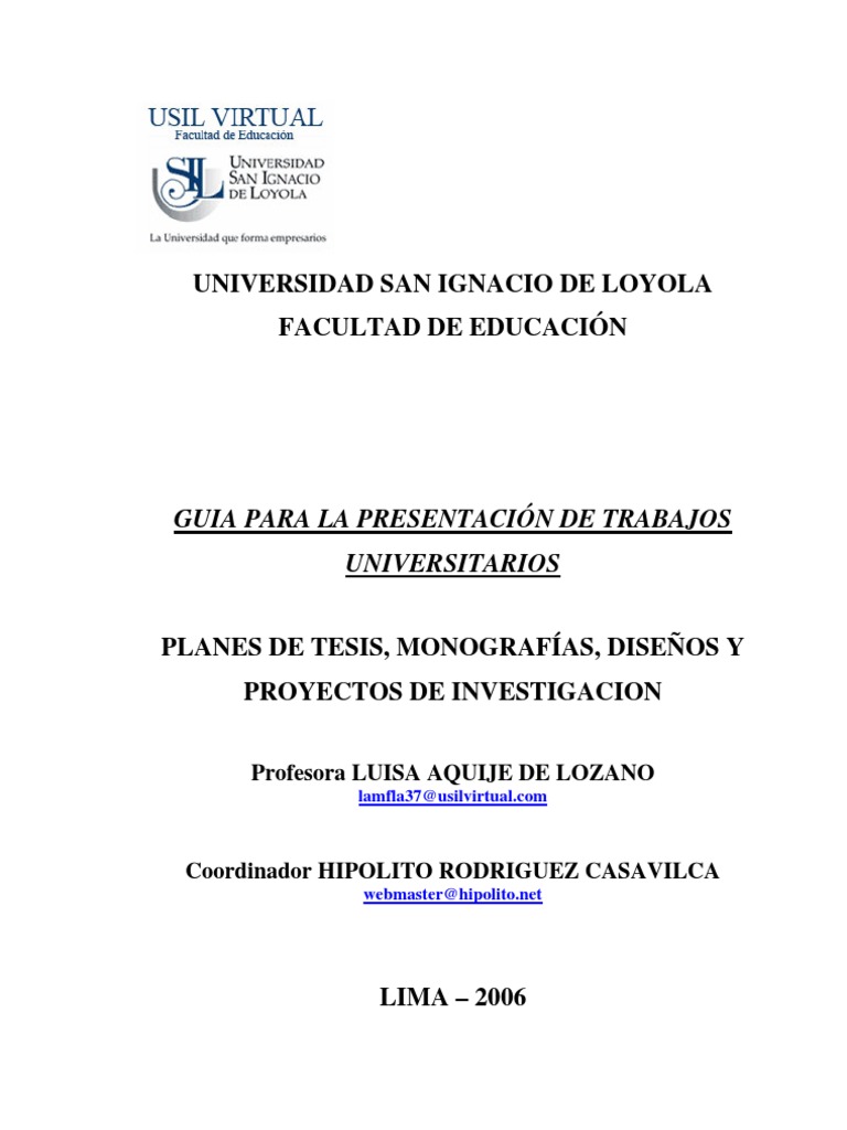 Guia para La Presentacion Trabajos Universitarios | PDF | Bibliografía |  Comunicación escrita