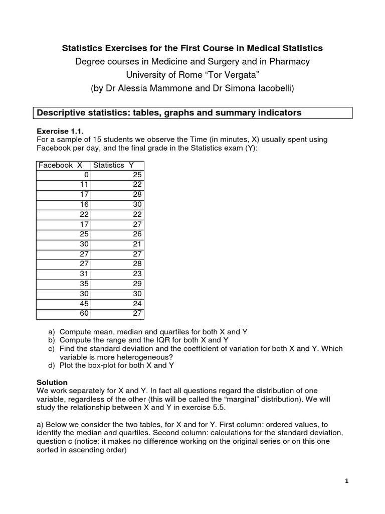 Statistics Exercises | PDF | Confidence Interval | P Value