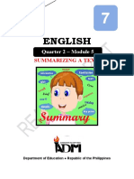 English7 - Q2 - Mod5 - Summarizing A Text - v5