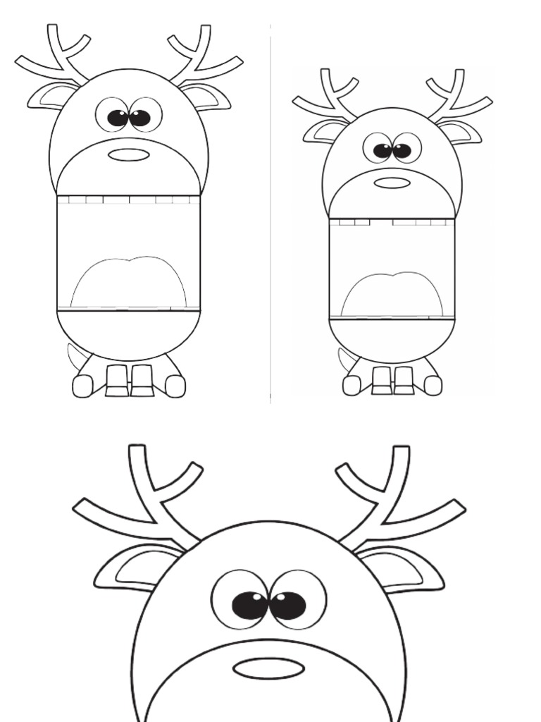 Big Mouth Reindeer Printable | PDF