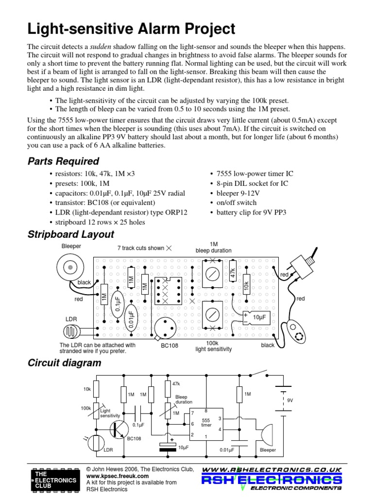 Light Sensitive Alarm | PDF | Computers | Technology & Engineering