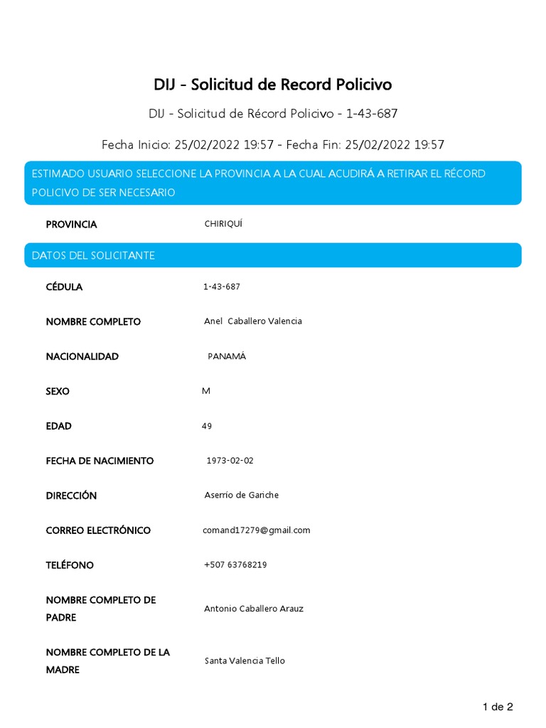 Dij solicitud de r cord policivo 1 43 687 pdf