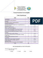 Second Periodical Test English Iii