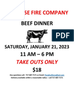 Beef Dinner - January