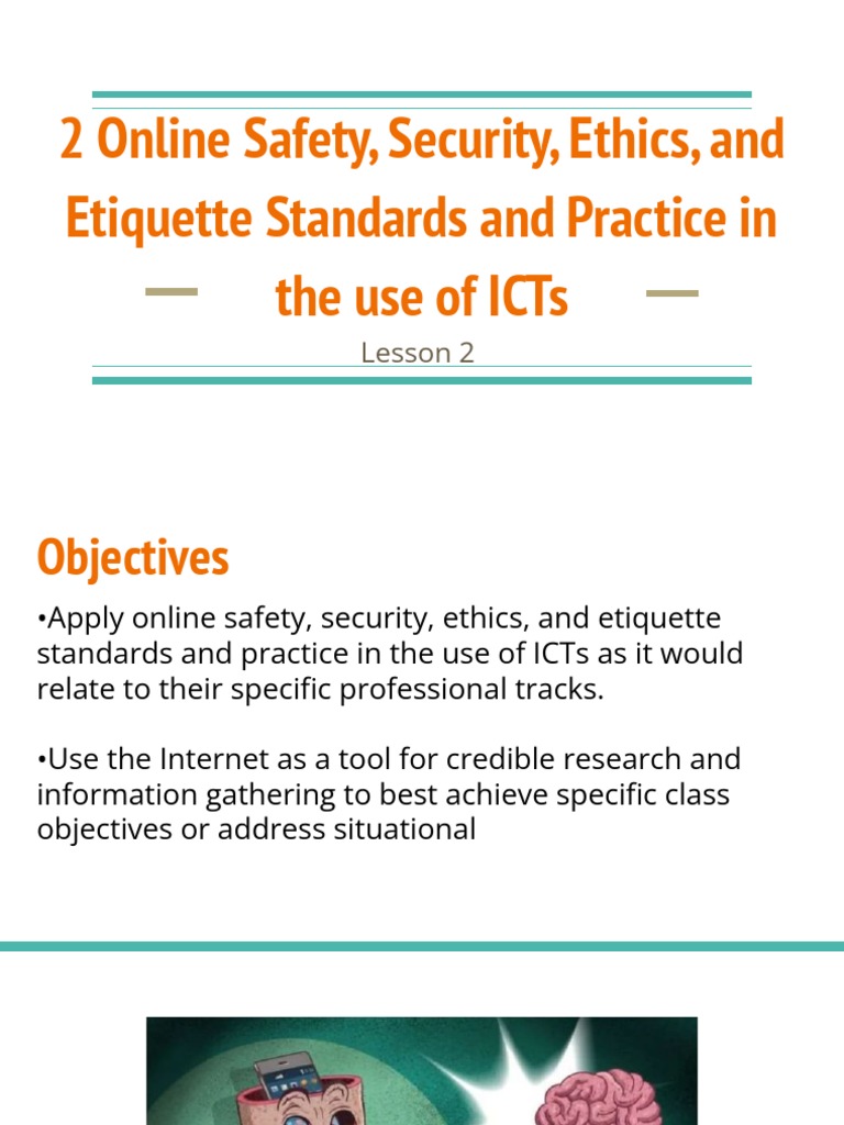 Online Safety and Ethics in ICT Use | PDF | Malware | Security