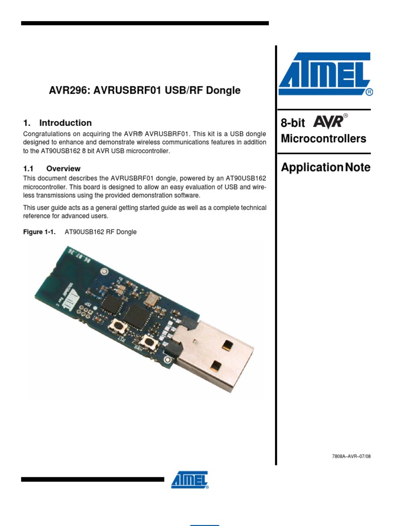AVRUSBRF01 USB/RF Dongle Overview | PDF | Computer Hardware | Office ...