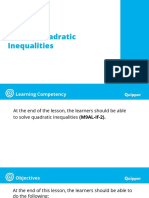 Solving Quadratic Inequalities Lesson