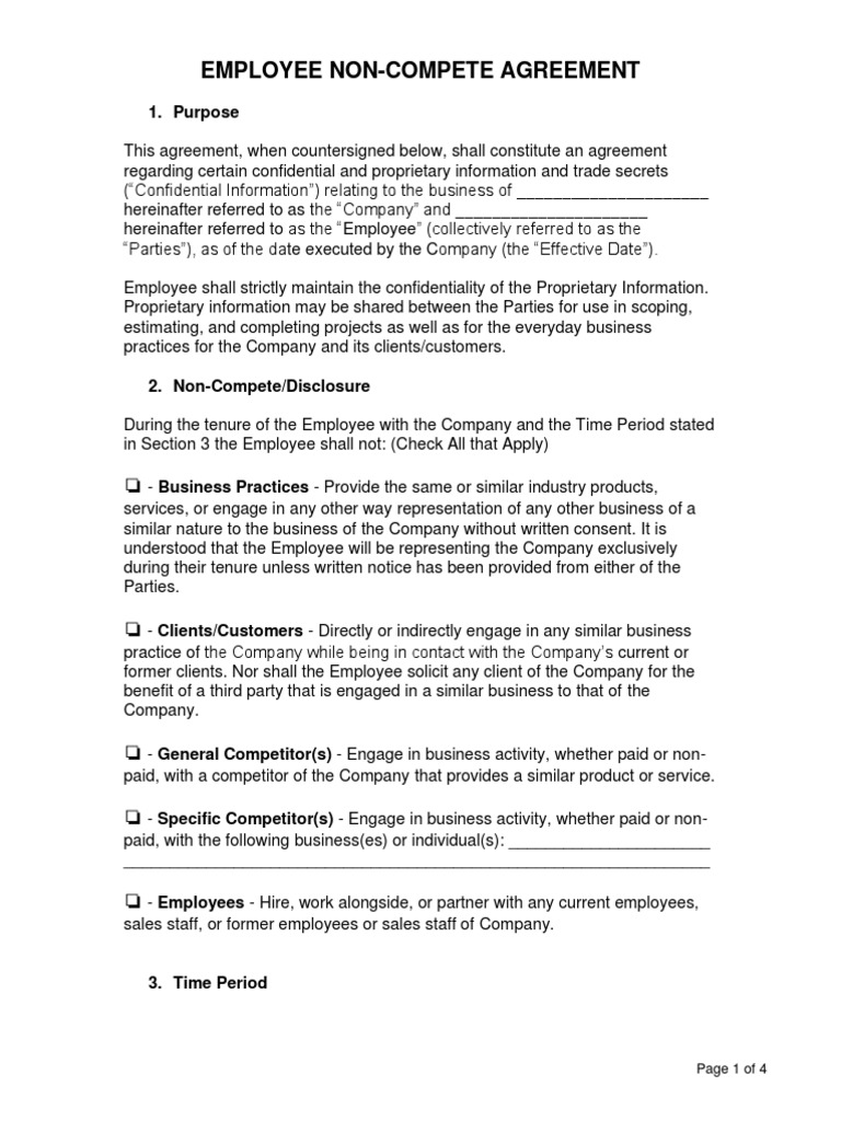 Employee Agreement Template PDF Confidentiality
