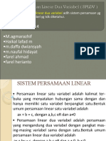 Sistem Persamaan Linear Dua Variabel 10 IPS 1