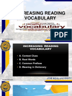 Increasing Vocabulary