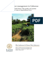 Stormwater Management in Gaborone E. Andersson H. Palm Johansson