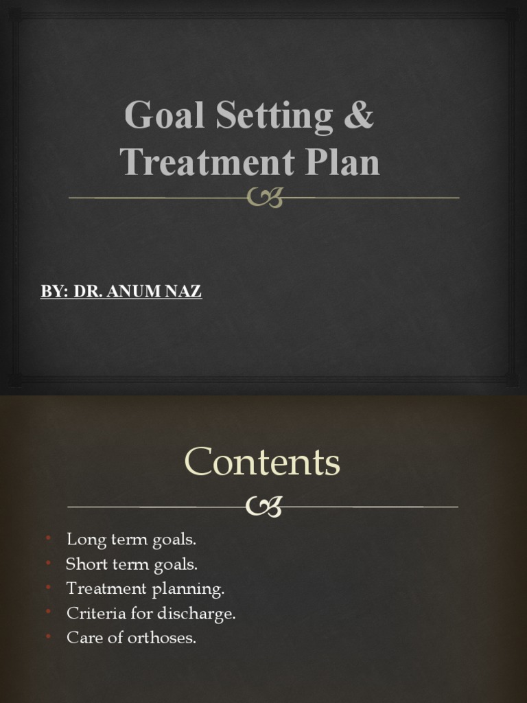 Goal Setting - Treatment Plan | PDF