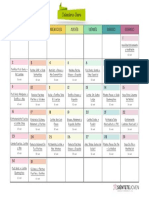 Calendario de entrenamiento enero