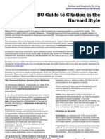 BU Guide To Citation in The Harvard Style: Available in Alternative Formats. Please Ask