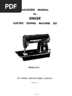 Adjusters Manual for Singer Toy Sewing Machines of Class 20 Single Thread  Chain Stitch Singer Mfg.co. Sewhandy 1936 1949 1950's -  Norway