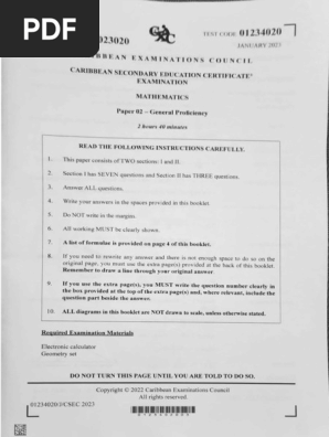 Jan 2023 Maths P2
