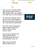 Primeiros Erros Capital Inicial letra