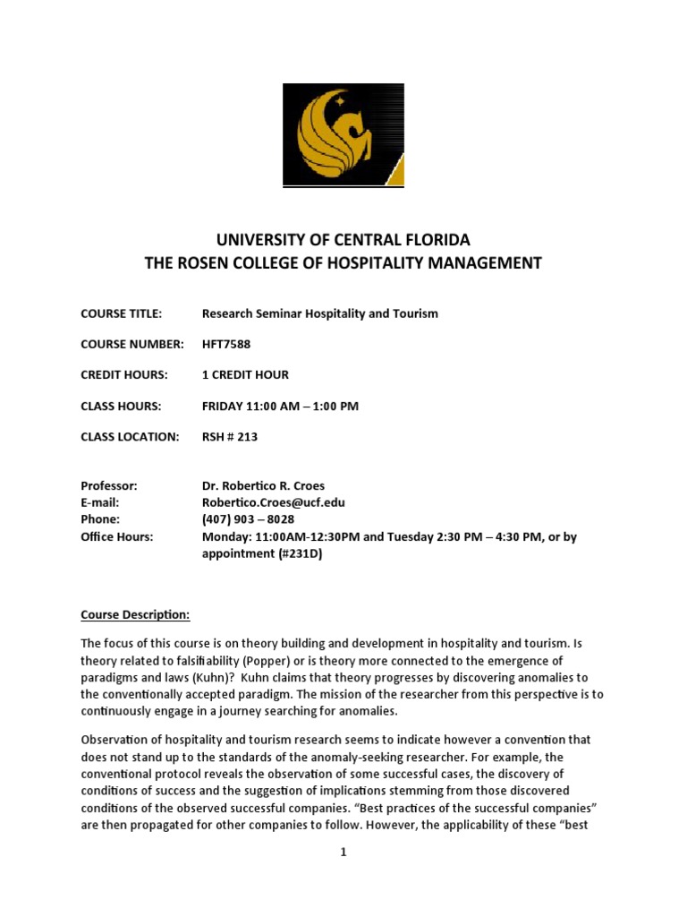 Ethics Syllabus Hospitality Management PHD PDF Plagiarism