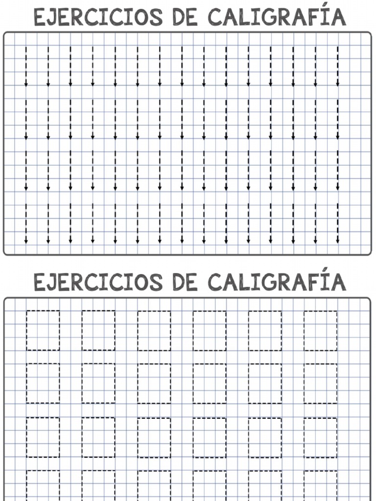 Ejercicios de Caligrafía para Mejorar La Letra Por Materiales ...