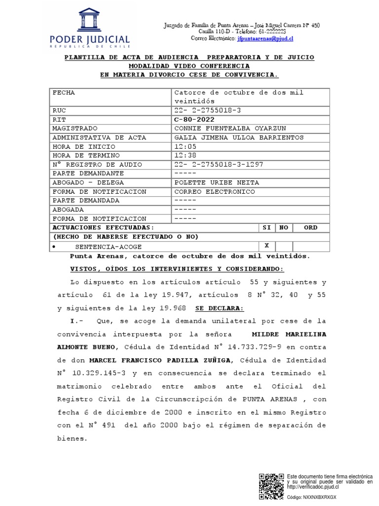 SENTENCIA | PDF | Divorcio | Gobierno