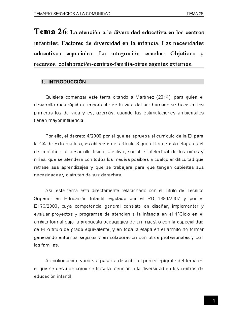 Tema 26 Servicios Comunidad Pdf Aprendizaje Cognición