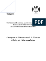 Guía para La Elaboración de La Historia Clínica de Odontopediatría