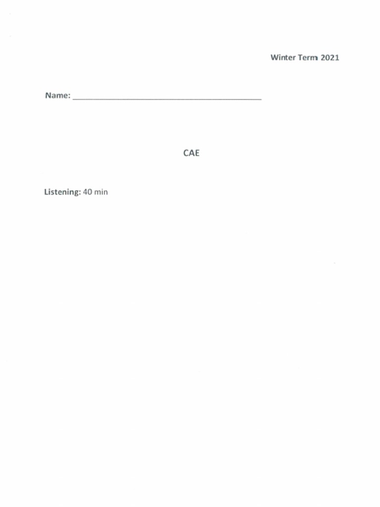 Test 6 - Listening - Egzamin CAE - 2020 - 2021 | PDF