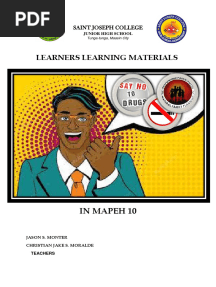 Responsible Parenthood and Reproductive Health MAPEH 10 - LLM 9