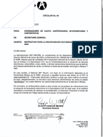 Circular 09 Instructivo para La Recepcion de Facturacion Electronica 2022
