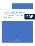 Impact of A Cover Letter and Follow Up Letter On A Resume