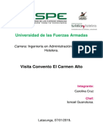 Informe Visita Monasterio El Carmen Alto - Carolina Cruz