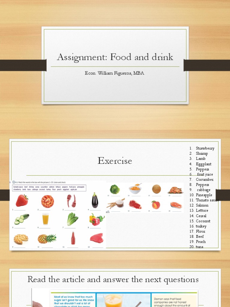 Assignment Food and Drink | PDF