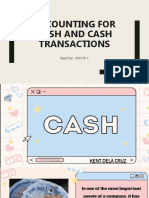 Accounting For Cash and Cash Transaction