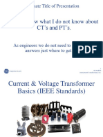 CT & PT Selection and Sizing As Per IEEE