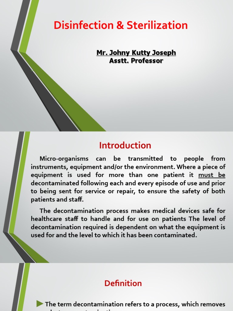 Disinfection & Sterilization PDF Sterilization (Microbiology