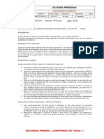 Análisis de incidente y lecciones aprendidas sobre cambio de filtro de bomba