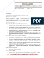 Lecciones Aprendidas Aprisionamiento de Pie en Riel de La BOP 13-10-14 H-103