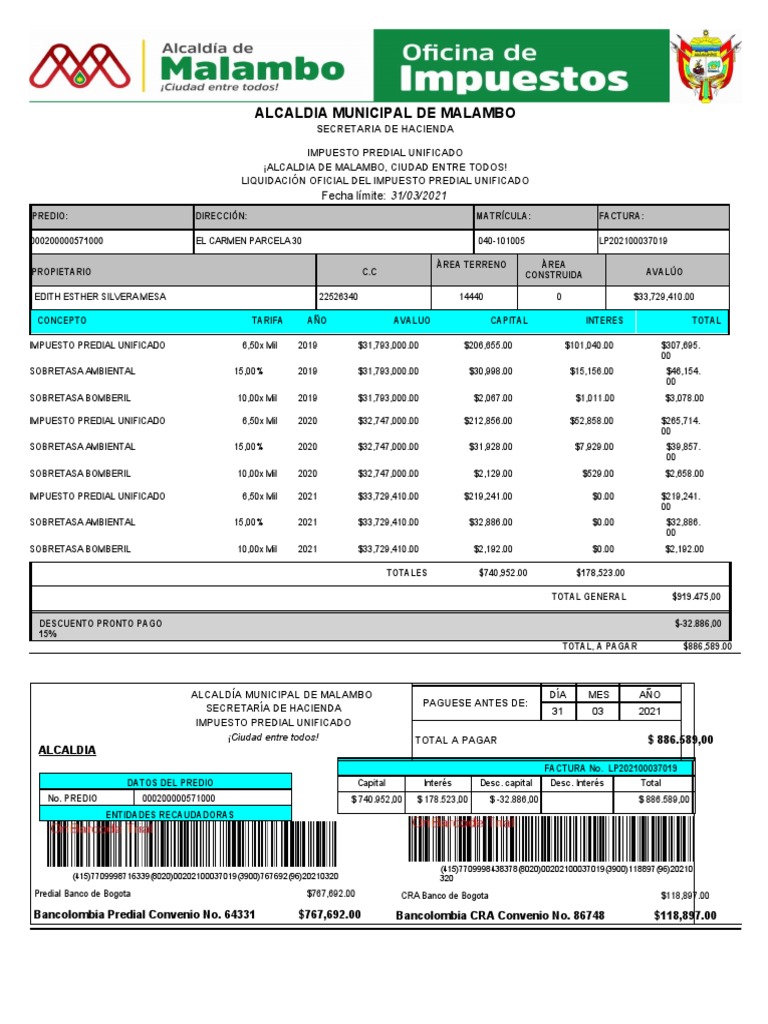 CERTIFICADO DE IMPUESTO PREDIAL - copia | PDF
