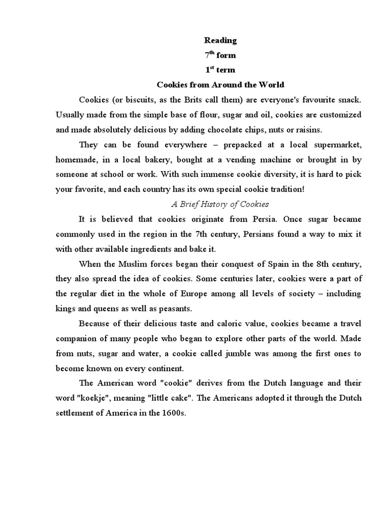 Reading 7 Form | PDF | Cooking, Food & Wine