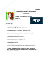 El Asesinato Del Profesor de Matematicas - Ficha de Lectura