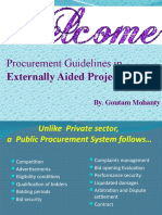 Procurement Guidelines in Externally Aided Projects (EAPs)