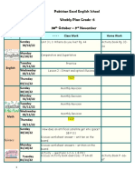 Grade 5 Weekly Plan 30th Oct To 3rd November