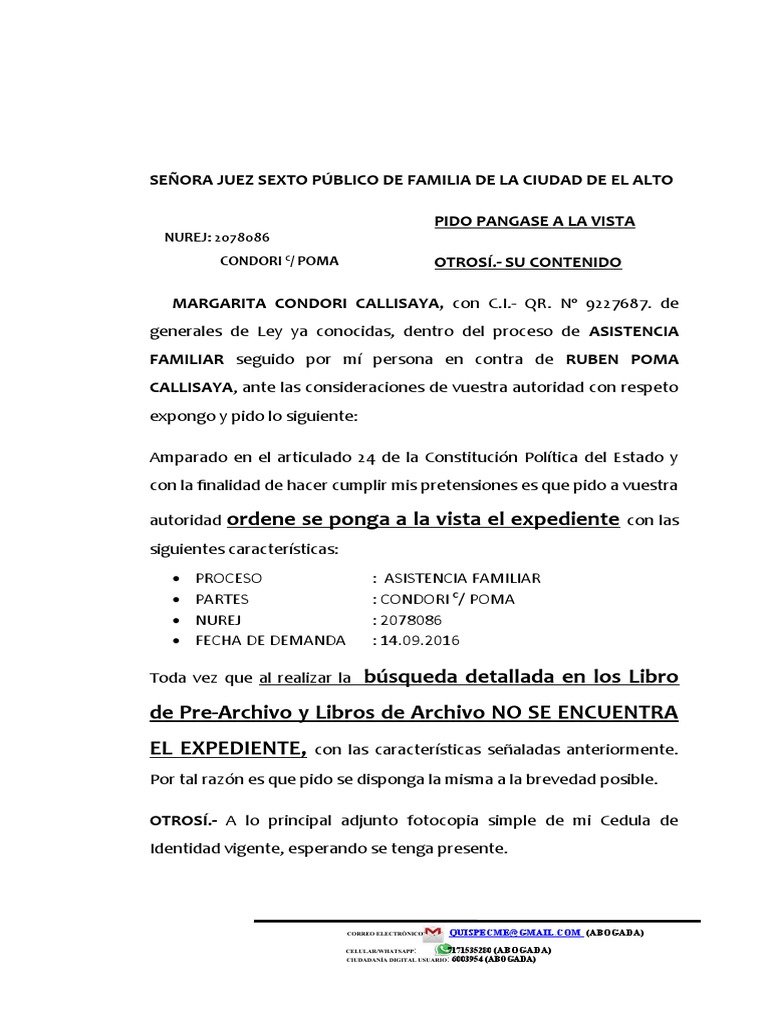 Póngase A La Vista Expediente Judicial | PDF