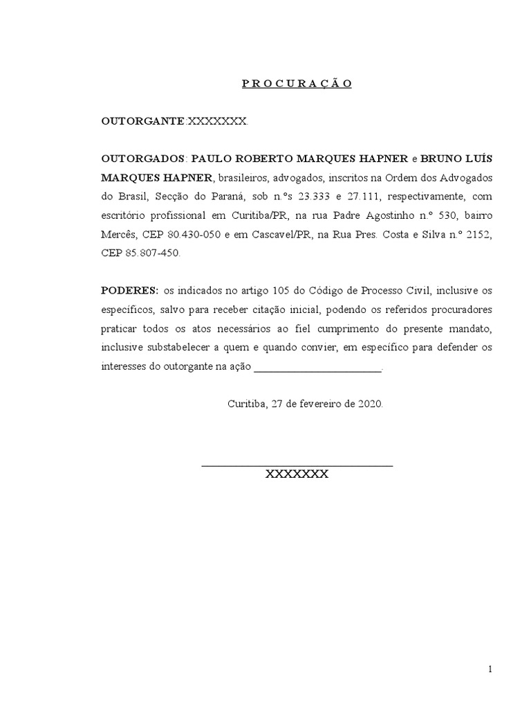 Procuração CERTA | PDF