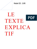 Le Texte Explicatif Exercice