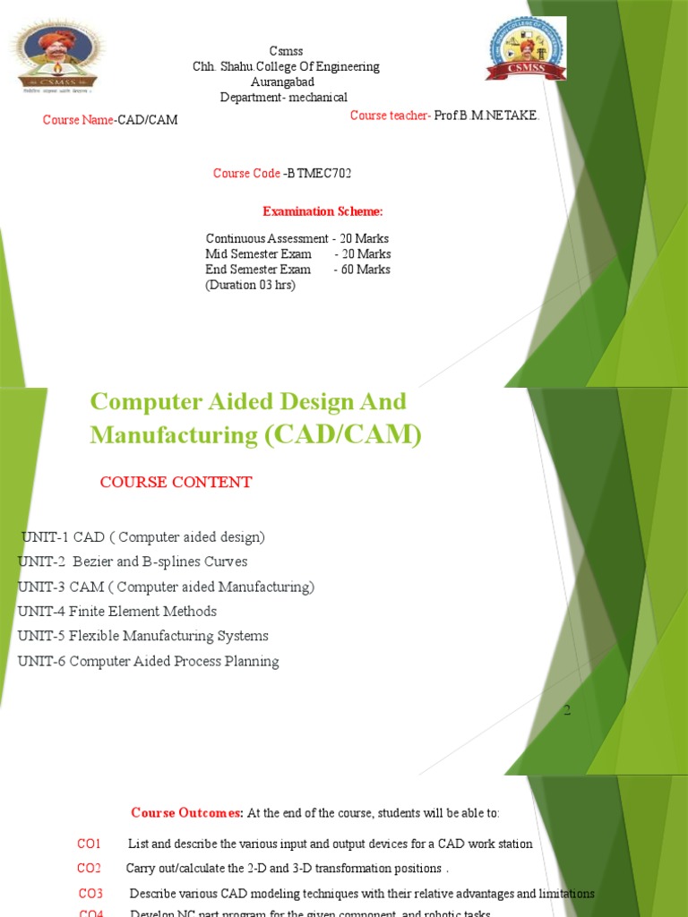 CAD/CAM Course Overview and Content | PDF | Computer Graphics ...