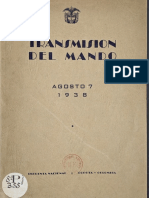 Tansmision de Mando de Gabriel Turbay A Eduardo Santos - Agosto 7 de 1938