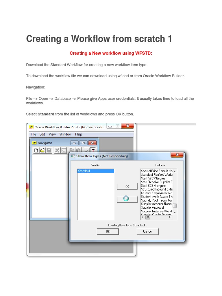 Creating A Workflow From Scratch 1 ALL ORACLE APPS | PDF | Computers