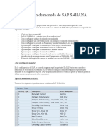 Configuración de Moneda de SAP S4 HANA