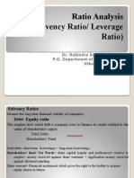 Ratio Analysis Solvency Leverage Debt Equity Interest Coverage Debt Equity Multiplier